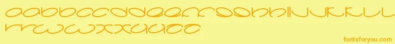 Lanitta Font – Orange Fonts on Yellow Background