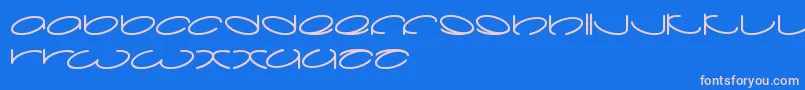 Lanitta Font – Pink Fonts on Blue Background