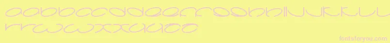 Lanitta Font – Pink Fonts on Yellow Background