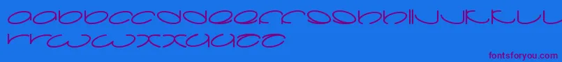 Lanitta Font – Purple Fonts on Blue Background