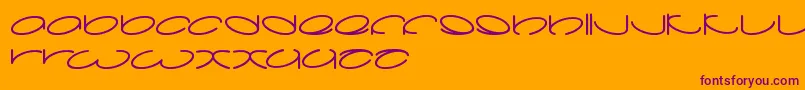 Lanitta Font – Purple Fonts on Orange Background