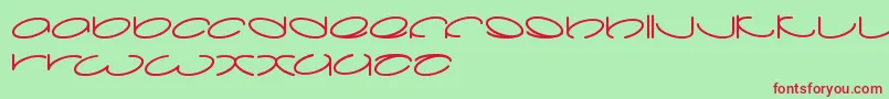 Lanitta Font – Red Fonts on Green Background