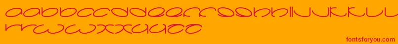 Lanitta Font – Red Fonts on Orange Background