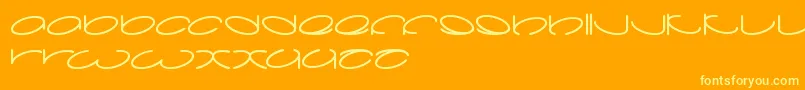 Lanitta Font – Yellow Fonts on Orange Background
