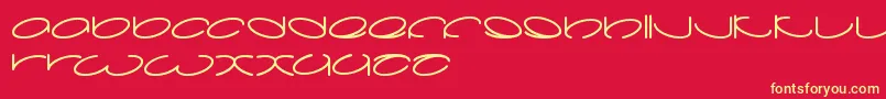 Lanitta Font – Yellow Fonts on Red Background