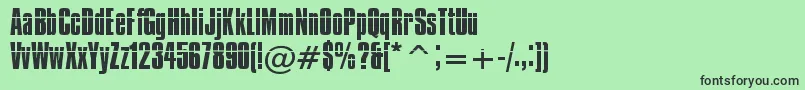 Impossible0 Font – Black Fonts on Green Background