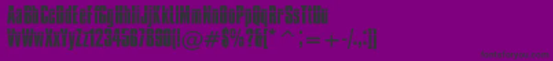 Impossible0-fontti – mustat fontit violetilla taustalla