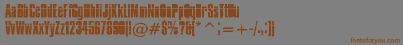 Impossible0-fontti – ruskeat fontit harmaalla taustalla