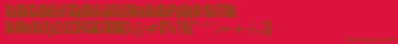 Czcionka Impossible0 – brązowe czcionki na czerwonym tle