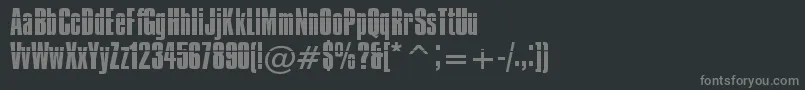 Impossible0 Font – Gray Fonts on Black Background