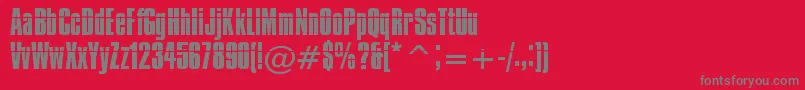 Impossible0 Font – Gray Fonts on Red Background
