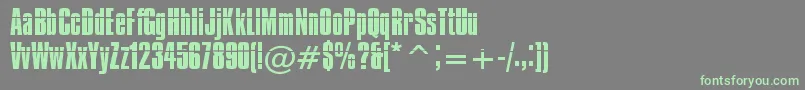 Impossible0 Font – Green Fonts on Gray Background