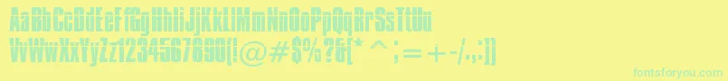 fuente Impossible0 – Fuentes Verdes Sobre Fondo Amarillo