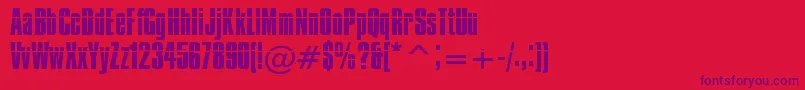 Impossible0 Font – Purple Fonts on Red Background