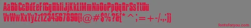 Impossible0 Font – Red Fonts on Gray Background