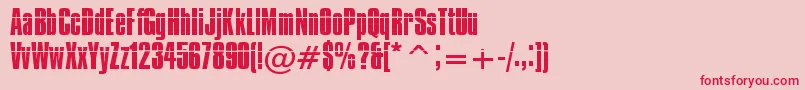 Impossible0 Font – Red Fonts on Pink Background