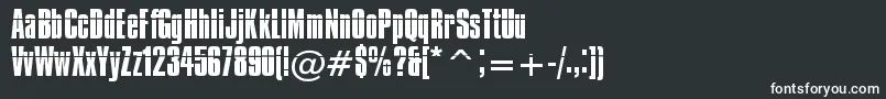 Шрифт Impossible0 – белые шрифты на чёрном фоне