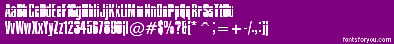 Impossible0 Font – White Fonts on Purple Background