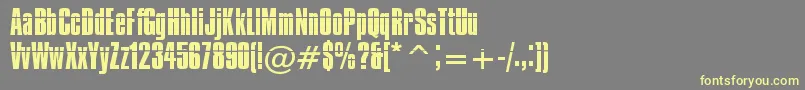 Impossible0 Font – Yellow Fonts on Gray Background
