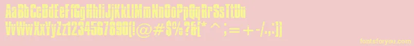 Impossible0 Font – Yellow Fonts on Pink Background