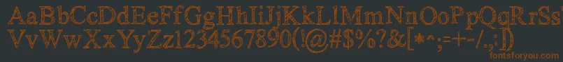 Kgnoregretssketch Font – Brown Fonts on Black Background