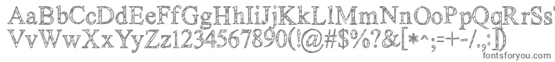 Kgnoregretssketch-fontti – harmaat fontit