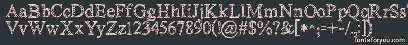 Kgnoregretssketch Font – Pink Fonts on Black Background