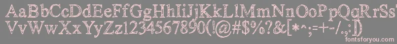 Kgnoregretssketch Font – Pink Fonts on Gray Background