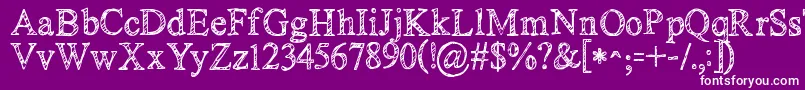 Kgnoregretssketch Font – White Fonts on Purple Background