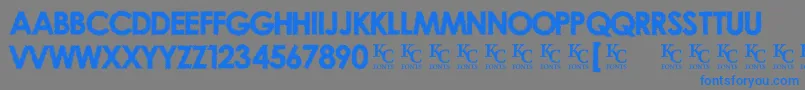 OvercastSkiesDemo Font – Blue Fonts on Gray Background