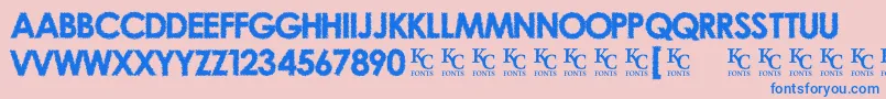 OvercastSkiesDemo Font – Blue Fonts on Pink Background