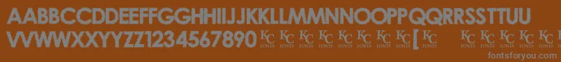 OvercastSkiesDemo Font – Gray Fonts on Brown Background