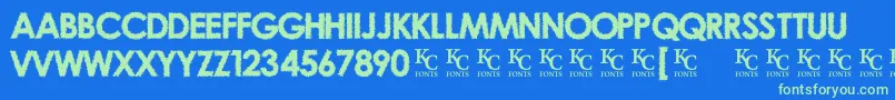 OvercastSkiesDemo Font – Green Fonts on Blue Background