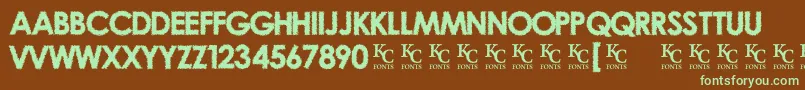 OvercastSkiesDemo Font – Green Fonts on Brown Background