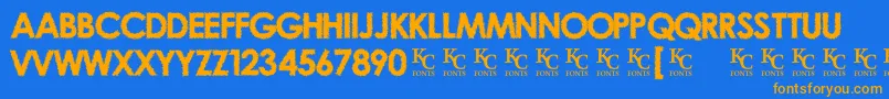 OvercastSkiesDemo Font – Orange Fonts on Blue Background