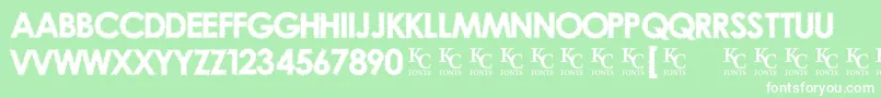 OvercastSkiesDemo Font – White Fonts on Green Background