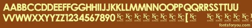 OvercastSkiesDemo Font – Yellow Fonts on Brown Background