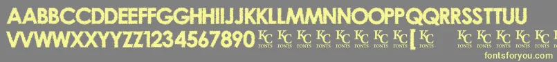 OvercastSkiesDemo-fontti – keltaiset fontit harmaalla taustalla