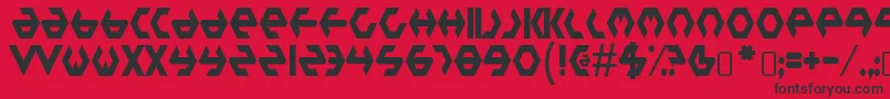 PlasticbagRegular Font – Black Fonts on Red Background