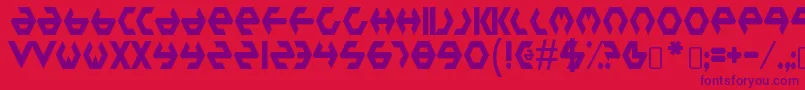 PlasticbagRegular Font – Purple Fonts on Red Background