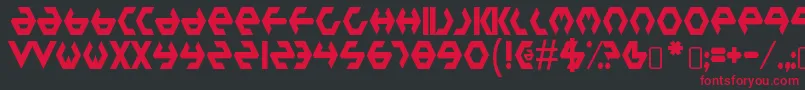 PlasticbagRegular Font – Red Fonts on Black Background