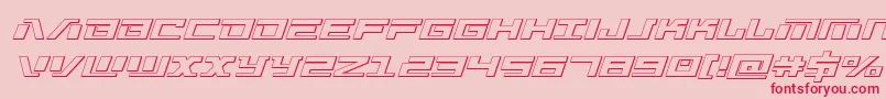 Warmachine3D Font – Red Fonts on Pink Background