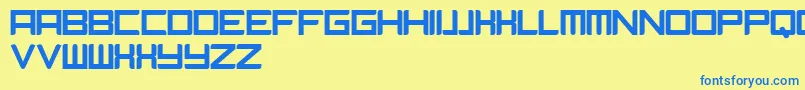 Camieis Font – Blue Fonts on Yellow Background