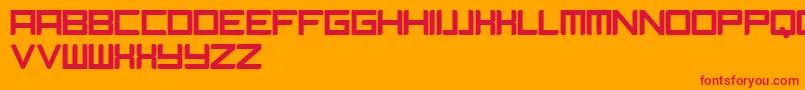 Camieis Font – Red Fonts on Orange Background