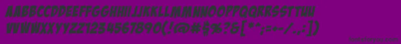 BadaboombbReg Font – Black Fonts on Purple Background