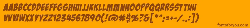 BadaboombbReg Font – Brown Fonts on Orange Background