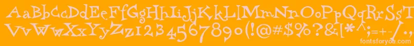 HarryPlotterctt Font – Pink Fonts on Orange Background