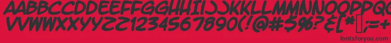 Fonte LetteromaticBold – fontes pretas em um fundo vermelho