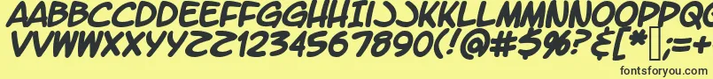 LetteromaticBold Font – Black Fonts on Yellow Background