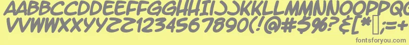 More about LetteromaticBold Font LetteromaticBold Font – Gray Fonts on Yellow Background